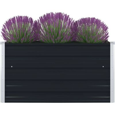 vidaXL Verzinktes Stahl Hochbeet - 100x100x45 cm - Anthrazit vidaXL Verzinktes Stahl Hochbeet - 100x100x45 cm - Anthrazit