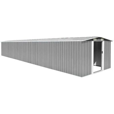 vidaXL Gartenschuppen Grau 257x779x181 cm Verzinkter Stahl Outdoor Lagerhaus vidaXL Gartenschuppen Grau 257x779x181 cm Verzinkter Stahl Outdoor Lagerhaus