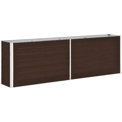vidaXL Hochbeet aus verzinktem Stahl 240×40×77 cm Braun - Hochbeet aus verzinktem Stahl vidaXL Hochbeet aus verzinktem Stahl 240×40×77 cm Braun - Hochbeet aus verzinktem Stahl