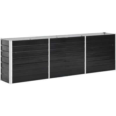 Cama elevada de jardim em aço galvanizado antracite vidaXL - Cama elevada Cama elevada de jardim em aço galvanizado antracite vidaXL - Cama elevada