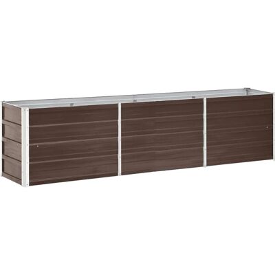 Maggiorazione da giardino in acciaio zincato 240×40×45 cm Marrone - Messa a dimora Maggiorazione da giardino in acciaio zincato 240×40×45 cm Marrone - Messa a dimora