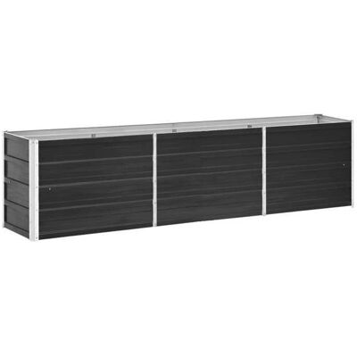 vidaXL Hochbeet aus verzinktem Stahl 240x40x45 cm Anthrazit - Gartenhochbeet vidaXL Hochbeet aus verzinktem Stahl 240x40x45 cm Anthrazit - Gartenhochbeet