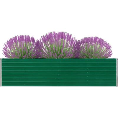 vidaXL Hochbeet 320x40x77 cm Verzinkter Stahl Grün vidaXL Hochbeet 320x40x77 cm Verzinkter Stahl Grün