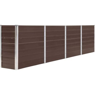 vidaXL Garden Bed Galvanized Steel Brown 320x40x77cm - Raised Planter vidaXL Garden Bed Galvanized Steel Brown 320x40x77cm - Raised Planter