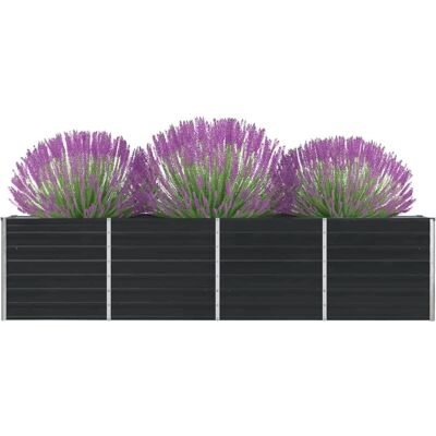 vidaXL Hochbeet 320x40x77cm Verzinkter Stahl Anthrazit - Hochbeet vidaXL Hochbeet 320x40x77cm Verzinkter Stahl Anthrazit - Hochbeet