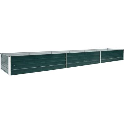 vidaXL Havebede - Galvaniseret Stål - 480x80x45 cm - Grøn vidaXL Havebede - Galvaniseret Stål - 480x80x45 cm - Grøn