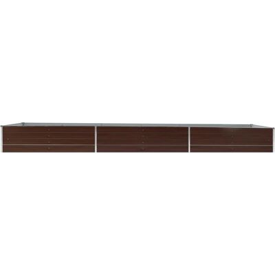 vidaXL Gartenhochbeet aus verzinktem Stahl 480x80x45 cm Braun - Hochbeet vidaXL Gartenhochbeet aus verzinktem Stahl 480x80x45 cm Braun - Hochbeet