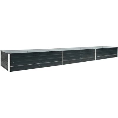 vidaXL Tuinhard - Gegalvaniseerd Staal 480x80x45 cm - Antraciet vidaXL Tuinhard - Gegalvaniseerd Staal 480x80x45 cm - Antraciet