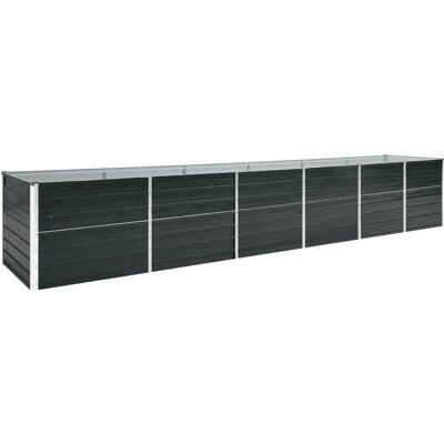 vidaXL Letto da giardino in acciaio zincato - 480x80x77 cm - Antracite vidaXL Letto da giardino in acciaio zincato - 480x80x77 cm - Antracite