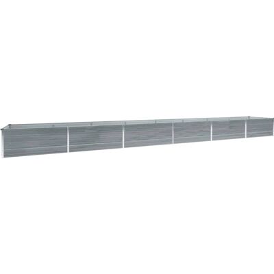 vidaXL Garten Hochbeet aus verzinktem Stahl 600x45cm Grau - Hochbeet vidaXL Garten Hochbeet aus verzinktem Stahl 600x45cm Grau - Hochbeet
