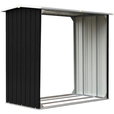 vidaXL Houtopslag Houtopslag Galvaniseerd Staal Antraciet Tuinschuur vidaXL Houtopslag Houtopslag Galvaniseerd Staal Antraciet Tuinschuur