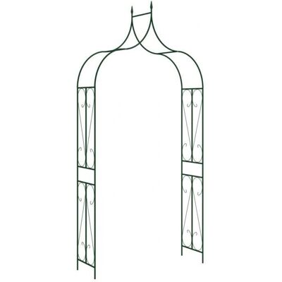 vidaXL Gartenbogen Dunkelgrün 120cm Eisen - Gartenbogen vidaXL Gartenbogen Dunkelgrün 120cm Eisen - Gartenbogen