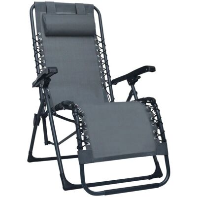 MAISONCHIC Sdraio Pieghevole Grigia - Sdraio MAISONCHIC Sdraio Pieghevole Grigia - Sdraio