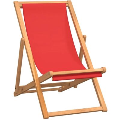 vidaXL 47417 Krzesło ogrodowe - Składane z drewna teak czerwone vidaXL 47417 Krzesło ogrodowe - Składane z drewna teak czerwone