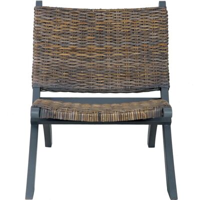 vidaXL Grauer Kubu Rattan Relaxsessel vidaXL Grauer Kubu Rattan Relaxsessel