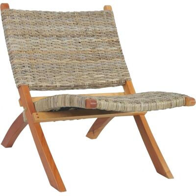 vidaXL Relaxationsstuhl - Natürlicher Rattanstil, Mahagoniholz - Relaxstuhl vidaXL Relaxationsstuhl - Natürlicher Rattanstil, Mahagoniholz - Relaxstuhl