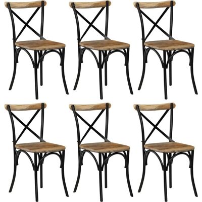 vidaXL 6x Mangoholz Kreuzstühle - Esszimmermöbel vidaXL 6x Mangoholz Kreuzstühle - Esszimmermöbel