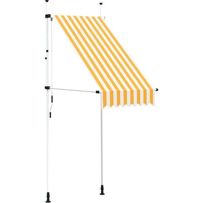 vidaXL Manuelle ausziehbare Markise - 100 cm Orange und Weiß - Markise vidaXL Manuelle ausziehbare Markise - 100 cm Orange und Weiß - Markise