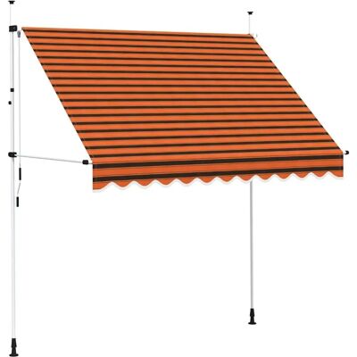 vidaXL Markise 250 cm Orange und Braun - Retractable Awning vidaXL Markise 250 cm Orange und Braun - Retractable Awning
