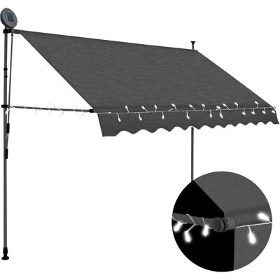 vidaXL Markise - 250 cm Anthrazit - Manuell, UV & Wetterfest vidaXL Markise - 250 cm Anthrazit - Manuell, UV & Wetterfest