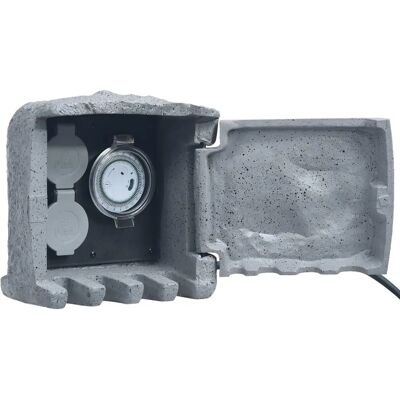 VIDAXL Tuin Elektriciteitsstopcontact met Timer - Weerbestendig, 2 Stopcontacten VIDAXL Tuin Elektriciteitsstopcontact met Timer - Weerbestendig, 2 Stopcontacten