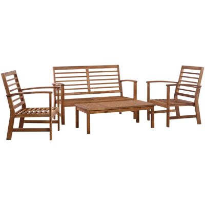 vidaXL Conjunto de Lounge de Jardim Castanho (47282) vidaXL Conjunto de Lounge de Jardim Castanho (47282)