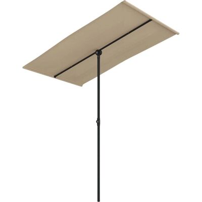 vidaXL Gartenparasol mit Aluminiumstange 180x110 cm Taupe - Gartenschirm vidaXL Gartenparasol mit Aluminiumstange 180x110 cm Taupe - Gartenschirm
