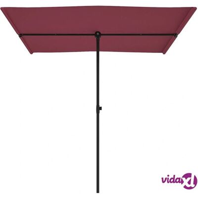 vidaXL Outdoor Parasol with Aluminium Pole 2x1.5 m Bordeaux Red Garden Umbrella vidaXL Outdoor Parasol with Aluminium Pole 2x1.5 m Bordeaux Red Garden Umbrella