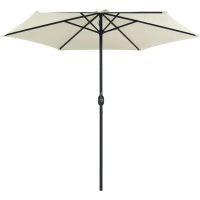 vidaXL Guarda-sol de jardim com poste de alumínio 270x246 cm Areia Branca - Guarda-sol de jardim vidaXL Guarda-sol de jardim com poste de alumínio 270x246 cm Areia Branca - Guarda-sol de jardim