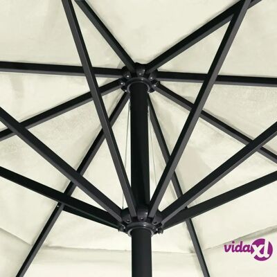 vidaXL Gartenschirm mit Aluminiumstange 600 cm Sandweiß - Gartenschirm vidaXL Gartenschirm mit Aluminiumstange 600 cm Sandweiß - Gartenschirm