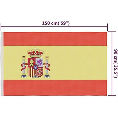 vidaXL Spanienflagge 90x150 cm - Flagge vidaXL Spanienflagge 90x150 cm - Flagge
