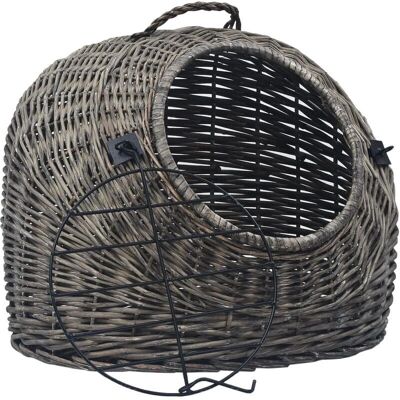 vidaXL Willow Katzen-Tragetasche - 45x35x35cm dunkelgrau vidaXL Willow Katzen-Tragetasche - 45x35x35cm dunkelgrau