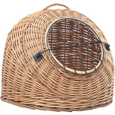 vidaXL Katzentransportkorb 60x45x45 cm Natürliche Weide Braun - Haustierkorb vidaXL Katzentransportkorb 60x45x45 cm Natürliche Weide Braun - Haustierkorb