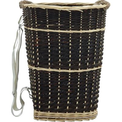 vidaXL Mochila para leña con correas 50x44x58cm Cesta de sauce natural - Cesto para leña vidaXL Mochila para leña con correas 50x44x58cm Cesta de sauce natural - Cesto para leña