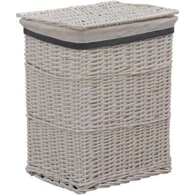 vidaXL Cesto de ropa de sauce blanco - Laundry Basket vidaXL Cesto de ropa de sauce blanco - Laundry Basket