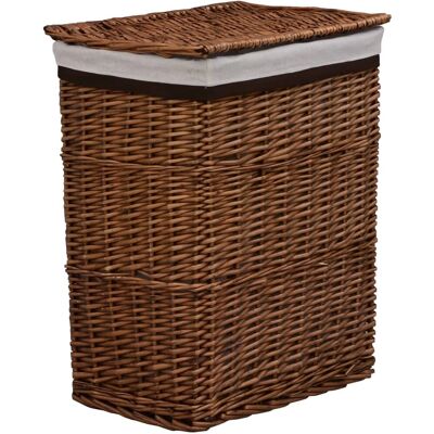 vidaXL Cesto de ropa marrón de sauce y mimbre - Laundry Basket vidaXL Cesto de ropa marrón de sauce y mimbre - Laundry Basket