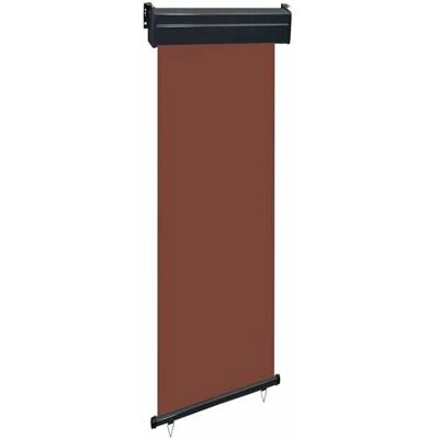 vidaXL Boczna markiza na balkon 65x250 cm Brązowa - Markiza boczna vidaXL Boczna markiza na balkon 65x250 cm Brązowa - Markiza boczna