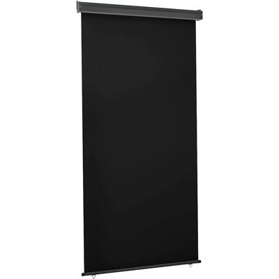 vidaXL Verstelbare Zwarte Balkon-Seitenmarkise - Sun Shade vidaXL Verstelbare Zwarte Balkon-Seitenmarkise - Sun Shade