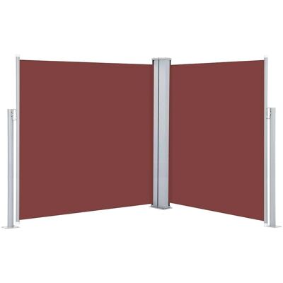 vidaXL Udtækbar sidemarkise Brun 140x600cm Have Skærm Solskærm vidaXL Udtækbar sidemarkise Brun 140x600cm Have Skærm Solskærm