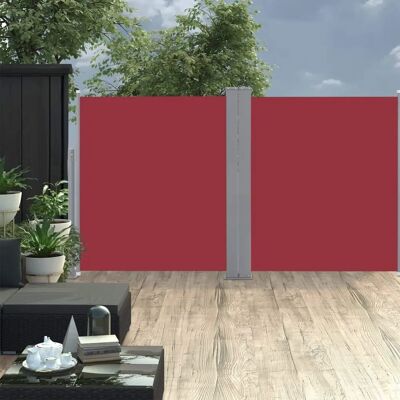 vidaXL Tenda da Sole Laterale Retrattile - Rosso - 160x600 cm - Tenda laterale vidaXL Tenda da Sole Laterale Retrattile - Rosso - 160x600 cm - Tenda laterale