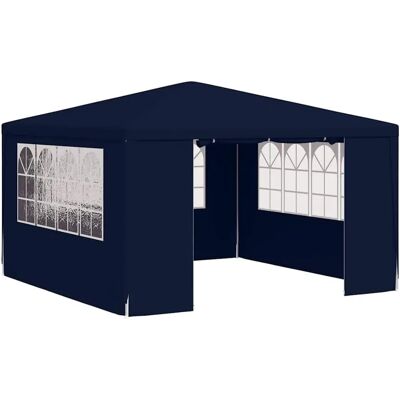 Tenda da giardino vidaXL 4x4m Blu Resistente all'acqua Gazebo esterno Tenda da giardino vidaXL 4x4m Blu Resistente all'acqua Gazebo esterno