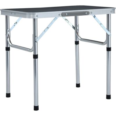 vidaXL Folding Camping Table Grey Aluminium 60x45 cm - Camping Table vidaXL Folding Camping Table Grey Aluminium 60x45 cm - Camping Table