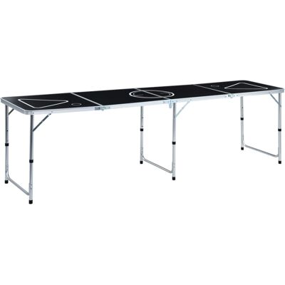 vidaXL Foldbar Beer Pong Bord 240 cm Sort - Bord vidaXL Foldbar Beer Pong Bord 240 cm Sort - Bord
