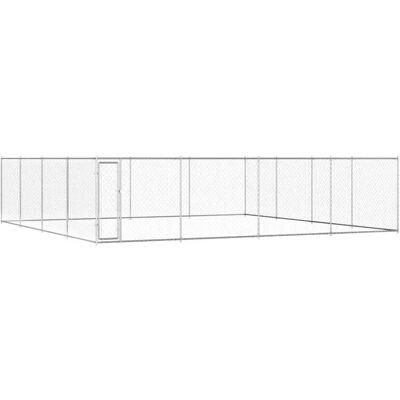 vidaXL zewnętrzny kojec dla psa z ocynkowanej stali 760x760x185cm vidaXL zewnętrzny kojec dla psa z ocynkowanej stali 760x760x185cm