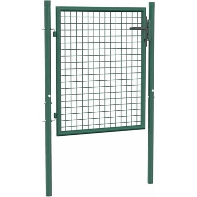 vidaXL Stahlzaun Tor 100x75 cm Grün - Zauntor vidaXL Stahlzaun Tor 100x75 cm Grün - Zauntor