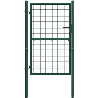 Puerta de jardín de acero vidaXL 100x175 cm Verde - Puerta de jardín Puerta de jardín de acero vidaXL 100x175 cm Verde - Puerta de jardín