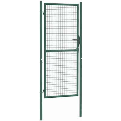 vidaXL Porte de Clôture en Acier - 100x200 cm - Vert vidaXL Porte de Clôture en Acier - 100x200 cm - Vert