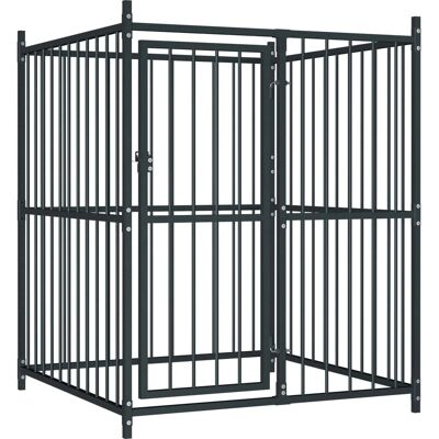 Box per cani in acciaio VIDAXL - 120x120x150 cm - Nero Box per cani in acciaio VIDAXL - 120x120x150 cm - Nero