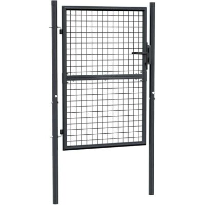 vidaXL Maschinentor aus verzinktem Stahl 100x175 cm Grau vidaXL Maschinentor aus verzinktem Stahl 100x175 cm Grau