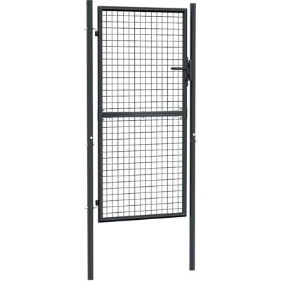 vidaXL Gartentor - 100x225 cm - Grau - Stahl vidaXL Gartentor - 100x225 cm - Grau - Stahl